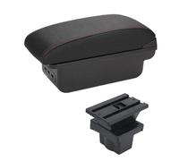 DIQXLGS Box Bracciolo Centrale Per S&koda Per Yeti Per Octavia A5 Contenuto Della Confezione: Box Portaoggetti Bracciolo Con Portabicchieri E Interfaccia USB(B1 Nero rosso 3USB)