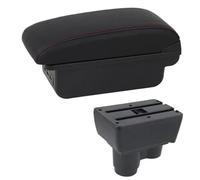 DIQXLGS Bracciolo Auto Per R&enault Per Duster Per Dacia Per Duster 2019-2023 Parti Di Retrofit Bracciolo Vanetto Di Stoccaggio Doppio Strato USB(C1 Linea Rossa)