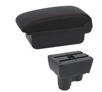 DIQXLGS Bracciolo Auto Per R&enault Per Duster Per Dacia Per Duster 2019-2023 Parti Di Retrofit Bracciolo Vanetto Di Stoccaggio Doppio Strato USB(B1 Linea Rossa)