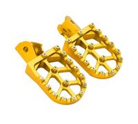 DIQXLGS CNC Poggiapiedi Poggiagambe Pedane Staffa Per SurRon Per Light Bee X Per Light Bee S Elettrico Motocross Universale(Oro)