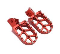 DIQXLGS CNC Poggiapiedi Poggiagambe Pedane Staffa Per SurRon Per Light Bee X Per Light Bee S Elettrico Motocross Universale(ROSSO)
