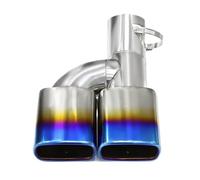 DIQXLGS Doppia Uscita Silenziatore Quadrato Acciaio Inox Per Toyota Per Noah Per Voxy 80 Series C-HR Terminale Scarico(Blu)