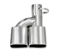 DIQXLGS Doppia Uscita Silenziatore Quadrato Acciaio Inox Per Toyota Per Noah Per Voxy 80 Series C-HR Terminale Scarico(Argento)