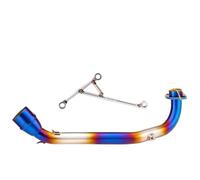 DIQXLGS Kit Di Aggiornamento Per Tubo Di Scarico Slip-on Semi-blu Per Moto Accessori Modificati Per HUSKY ADV 150(Stile B)