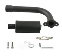 DIQXLGS Marmitta Di Collegamento Per Tubo Di Scarico Per Moto Adatta Per GX160 GX200 Per Mikuni CT200U Accessori Per Modifiche Mini Moto(NERO)