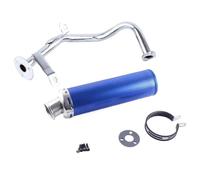 DIQXLGS Marmitta Di Scarico Per Moto Per GY6 50 80 GY6 GY6 50cc 139QMB QMB139 1P39QMB 4 Tempi, Accessori Per Modifiche(Blu)