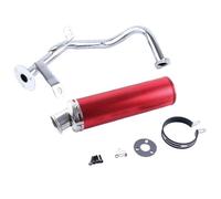 DIQXLGS Marmitta Di Scarico Per Moto Per GY6 50 80 GY6 GY6 50cc 139QMB QMB139 1P39QMB 4 Tempi, Accessori Per Modifiche(ROSSO)