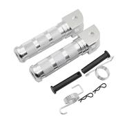 DIQXLGS Moto Pedale Posteriore In Alluminio CNC Per CB650F CB50R CB 125R 250R 300R CBR 250RR CB1300SF CB1100 RS SX CBF 1000F VFR 1200(Argento)