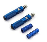 DIQXLGS Motorcycle Poggiapiedi Pieghevoli Poggiapiedi Pedane Pedali Set Accessori Motociclo Per Universal(Blu,IMPOSTATO)