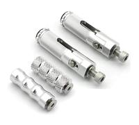 DIQXLGS Motorcycle Poggiapiedi Pieghevoli Poggiapiedi Pedane Pedali Set Accessori Motociclo Per Universal(Argento,IMPOSTATO)