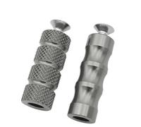 DIQXLGS Pedale Moto CNC Universale M6 Racing Leva Cambio Poggiapiedi Freno(GRIGIO)
