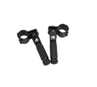 DIQXLGS Pedali Pieghevoli A 90 Gradi ALCON CNC Lega Di Alluminio Motorcycle Rearset Poggiapiedi Appoggiapiedi Pedane 8mm Pedali Ricambi Moto(NERO)