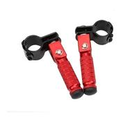 DIQXLGS Pedali Pieghevoli A 90 Gradi CNC Lega Di Alluminio Pedale 8mm Ricambi Moto Poggiapiedi Posteriori Poggiapiedi(ROSSO)