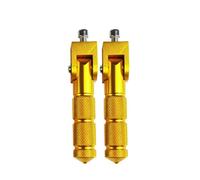 DIQXLGS Pedali Universali 8mm Poggiapiedi Ripiegabile Pedana Compatibile Per Moto Biciclette Veicoli Elettrici Ciclomotori Kart Scooter(Oro)