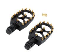 DIQXLGS Pedane Larghe Moto Poggiapiedi Pilota Passeggero Anteriore Posteriore CNC Per Harley Per Softail Fat Bob Per Breakout Per Street Bob(Gold Black Rear)