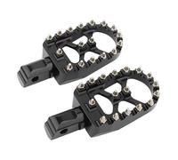 DIQXLGS Pedane Larghe Moto Poggiapiedi Pilota Passeggero Anteriore Posteriore CNC Per Harley Per Softail Fat Bob Per Breakout Per Street Bob(Posteriore nero)