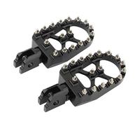DIQXLGS Pedane MX Larghe Moto Pedane Anteriore Posteriore CNC Per Harley Per Softail Fat Bob Per Breakout Per Street Bob(Fronte nero)
