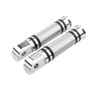 DIQXLGS Pedane Per Piedi Motocicletta Anteriore Posteriore Poggiapiedi Rigati Pedane Per Harley Per Softail Fat Boy Per Street Bob Per Sport Per Glide(Cromo,Posteriore)