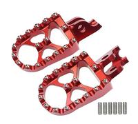 DIQXLGS Peg Moto Da Cross CNC Poggiapiedi Pedali Per 450R 450X 250RX 450RX 250F 450L CR CRF 125R 150R 250R 250X MX(ROSSO)