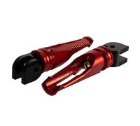 DIQXLGS Peggiori Pilota In Alluminio CNC Pedane Moto Pedali Passeggero Per Ducati Per Monster 696 796 1100 1100S EVO(ROSSO)