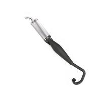 DIQXLGS Per 2 Tempi 43cc 47cc 49cc Dirt Pocket Bike Moto Parti Del Motore Scarico Sistema Completo Marmitta Silenziatore Tubo Di Contatto(Argento)