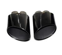 DIQXLGS Per A3 A4 A5 S3 S4 S5 RS3 RS4 RS5 Car Styling Tubo Di Scarico Retrofit Marmitta Punta Ugello Terminale Di Scarico In Acciaio Inossidabile(NERO,Two tubes)