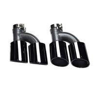 DIQXLGS Per A4 A5 A6 A7 S4 S5 S6 S7 Terminale Di Scarico Doppio Silenziatore In Acciaio Inox Ugello Di Scarico Accessori Auto(NERO)