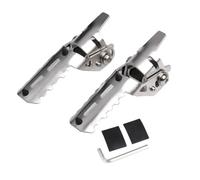 DIQXLGS Per Africa Per Twin CRF1000L CRF1100L CRF 1000 L 2016-2023 Poggiapiedi Off Road Pieghevoli Poggiapiedi Regolabili Universali(Argento)