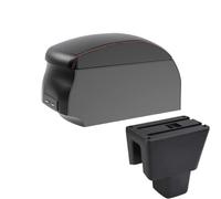 DIQXLGS Per Amaze Bracciolo Auto Scatola Console Centrale Scatola Di Immagazzinaggio Bracciolo(A1 Black Red single)