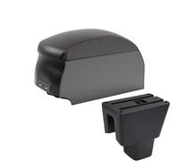 DIQXLGS Per Amaze Bracciolo Auto Scatola Console Centrale Scatola Di Immagazzinaggio Bracciolo(B1 Black Red double)
