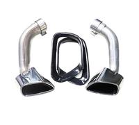 DIQXLGS Per Auto Per X5 E70 2008 2009 2010 2011 2012 2013 Tubo Di Scarico In Acciaio Inossidabile 304 Terminale Di Scarico Per Auto Ugello Di Scarico(Argento)