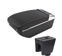 DIQXLGS Per C&hevrolet Per Aveo T200 T250 T255 Bracciolo Box Bracciolo Auto Console Centrale Portabagagli Con Interfaccia USB(A1 Nero rosso 7USB)