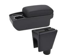 DIQXLGS Per C&hevrolet Per Spark Per Spark 3 III Per Aveo T200 Auto Bracciolo Scatola Di Stoccaggio Portabicchieri Retrofit Accessori Auto(C2 Linea nera NO USB)