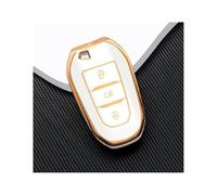 DIQXLGS Per C4 C6 C3-XR Per Picasso Per Grand DS DS5 Custodia Chiave Auto In TPU Accessorio Portachiavi(Golden White,B Argento)