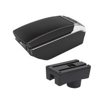 DIQXLGS Per Chery A13 Per Very Celer Per Fulwin Box Bracciolo Console Centrale Auto Ripostiglio Con Portabicchieri 7USB(Black red 7 USB)