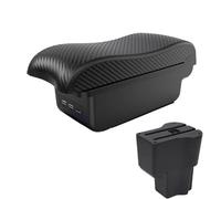 DIQXLGS Per Daihatsu Per Sirion 2020 Bracciolo Console Centrale Interni Scatola Immagazzinaggio Accessori Braccio(B2 linea nera 3USB)