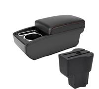 DIQXLGS Per Daihatsu Per Sirion Per Materia 2016 2017 2018 2019 2020 2021 Scatola Bracciolo Auto Centrale Scatola Di Archiviazione(A1 Nero rosso SENZA USB)