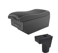 DIQXLGS Per Datsun GO Per GO Plus Bracciolo Centrale Auto Universale Scatola Di Archiviazione Con Interfaccia USB Accessori Interni Auto(A3 Nero bianco 7USB)