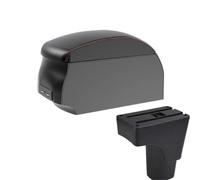 DIQXLGS Per Datsun GO Per GO Plus Portabraccioli Centrale Universale Auto Scatola Di Archiviazione Portabicchieri(A1 Black Red single)