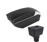 DIQXLGS Per F&ord Per EcoSport Bracciolo Auto 2018-2024 Scatola Di Archiviazione Braccio Accessori Auto Pezzi Di Retrofit Interni(Black red 7 USB)