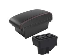 DIQXLGS Per F&ord Per Fiesta Bracciolo Portaoggetti Per F&ord Per Fiesta 3 Bracciolo Auto 2011 2012 2013 2014-2018 Portaoggetti Auto(A1 Nero rosso SENZA USB)