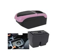 DIQXLGS Per F&ord Per Fiesta Per Fiesta MK7 Bracciolo Auto 2009 2010 2011 2012 2013 2014 2015 2016 2017 Scatola Di Stoccaggio Dettagli Interni(Black Pink)
