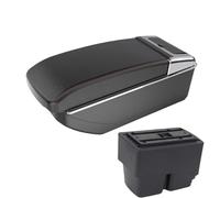 DIQXLGS Per F&ord Per Fiesta Per Fiesta MK7 Bracciolo Auto 2009-2017 Portaoggetti Accessori Interni(B1 Black red NO USB)