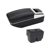 DIQXLGS Per F&ord Per Fiesta Vanetto Bracciolo Per F&ord Per Fiesta MK7 Bracciolo Auto 2009-2017 Scatola Di Stoccaggio Accessori Interni(Linea bianca A3 Nessuna USB)