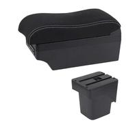 DIQXLGS Per F&ord Per Focus 2 Mk2 2005 2006 2007-2011 Bracciolo Auto Bracciolo Console Centrale Stoccaggio Doppio Strato(E2 Linea Bianca)