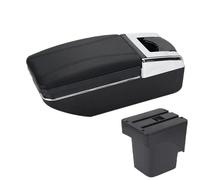 DIQXLGS Per F&ord Per Focus 2 Scatola Bracciolo Per F&ord Per Focus 2 Mk2 2005-2011 Scatola Bracciolo Auto Scatola Di Archiviazione(Linea nera A2 Nessuna USB)