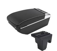 DIQXLGS Per F&ord Per FOCUS 3 Bracciolo Portaoggetti Per F&ord Per Focus III MK3 Auto Bracciolo Scatola Di Archiviazione(A3 Nero bianco 7USB)