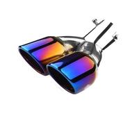 DIQXLGS Per Great Wall Per Haval Per DARGO Tubo Di Scarico Di Grande Diametro Silenziatore Coda Decorazione Tubo Di Scarico Tubi Di Scarico(Blu,Bocca rotonda)