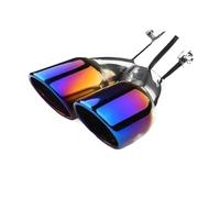 DIQXLGS Per Great Wall Per Haval Per DARGO Tubo Di Scarico Di Grande Diametro Silenziatore Coda Decorazione Tubo Di Scarico Tubi Di Scarico(Blu,Bocca rotonda)