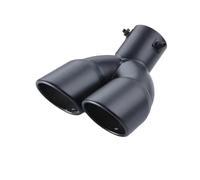 DIQXLGS Per Great Wall Per Haval Per DARGO Tubo Di Scarico Di Grande Diametro Silenziatore Coda Decorazione Tubo Di Scarico Tubi Di Scarico(NERO,Bocca rotonda)